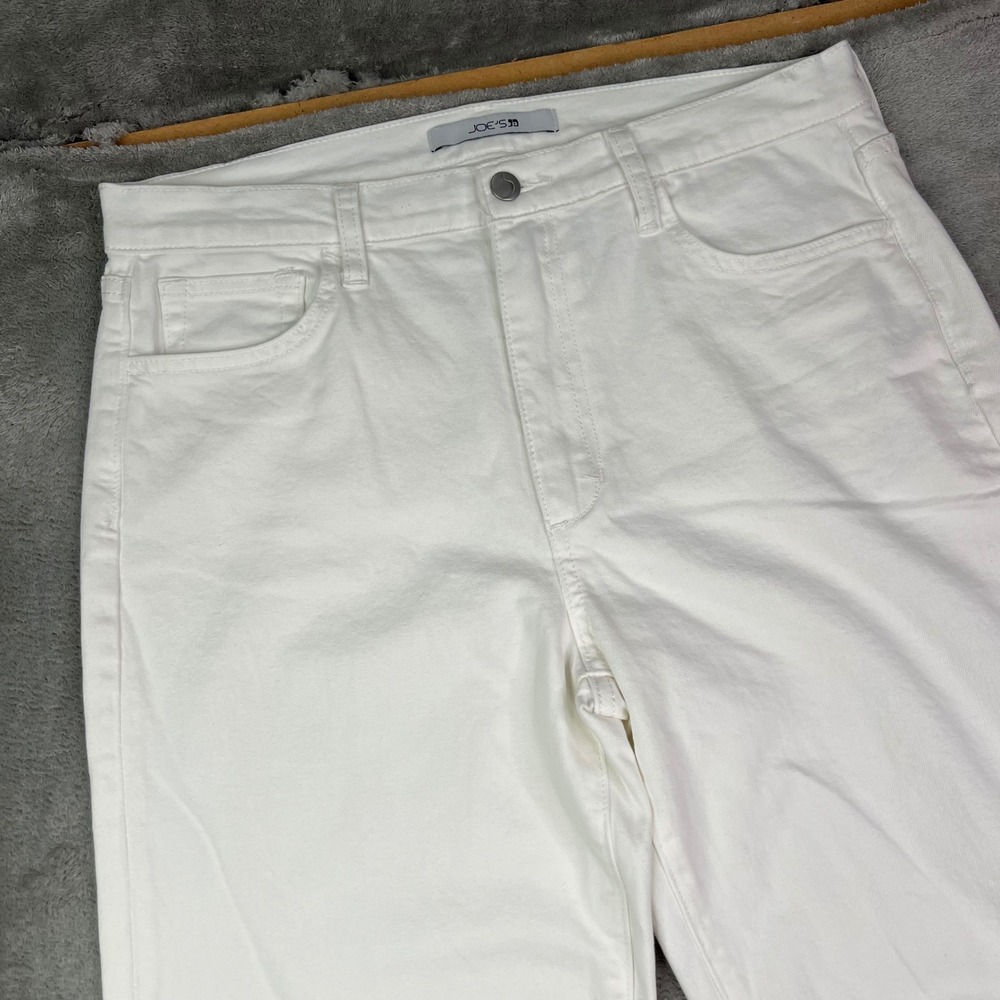 Joe's High-Rise Flare Jeans Womens 32 White Solid Stretch Denim Flare Leg - Picture 4 of 15